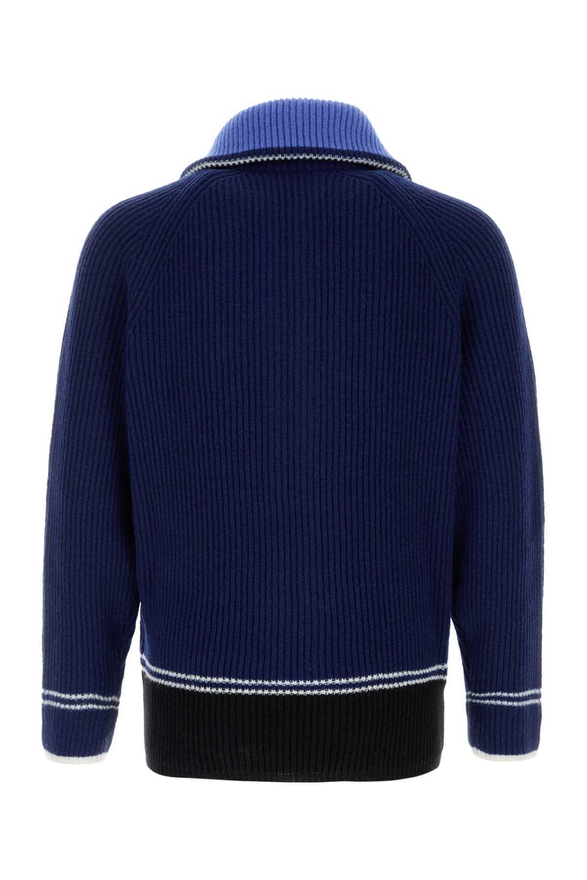 Marni Blue Wool Blend Cardigan - Image 2 of 2
