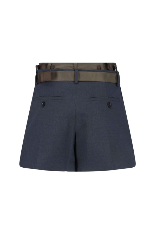 sacai Wool Blend Shorts - Gray