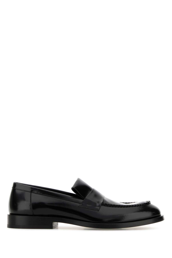 Jil Sander Black Leather Loafers