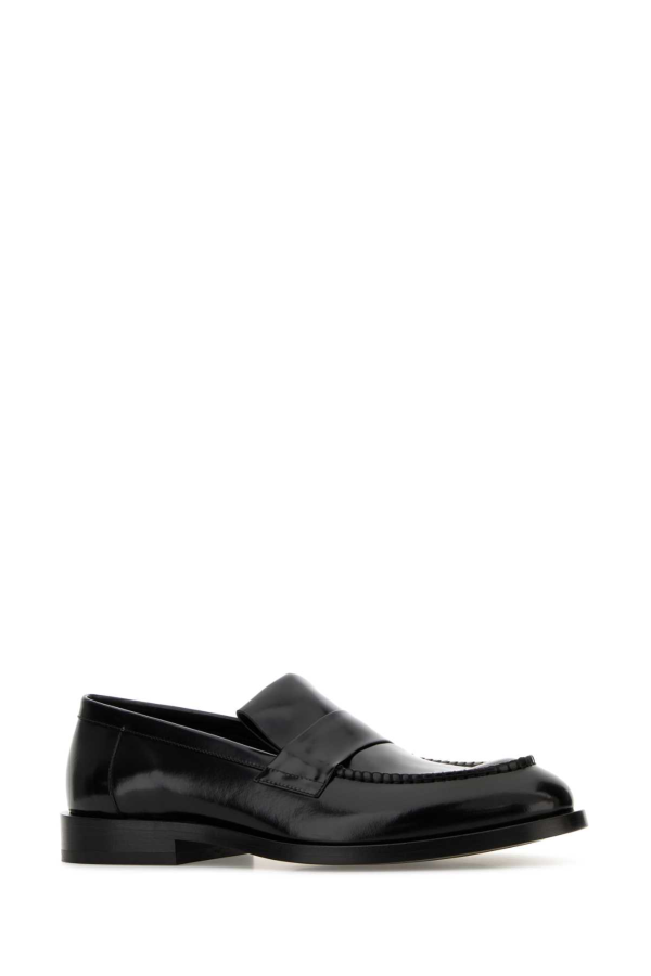 Jil Sander Black Leather Loafers