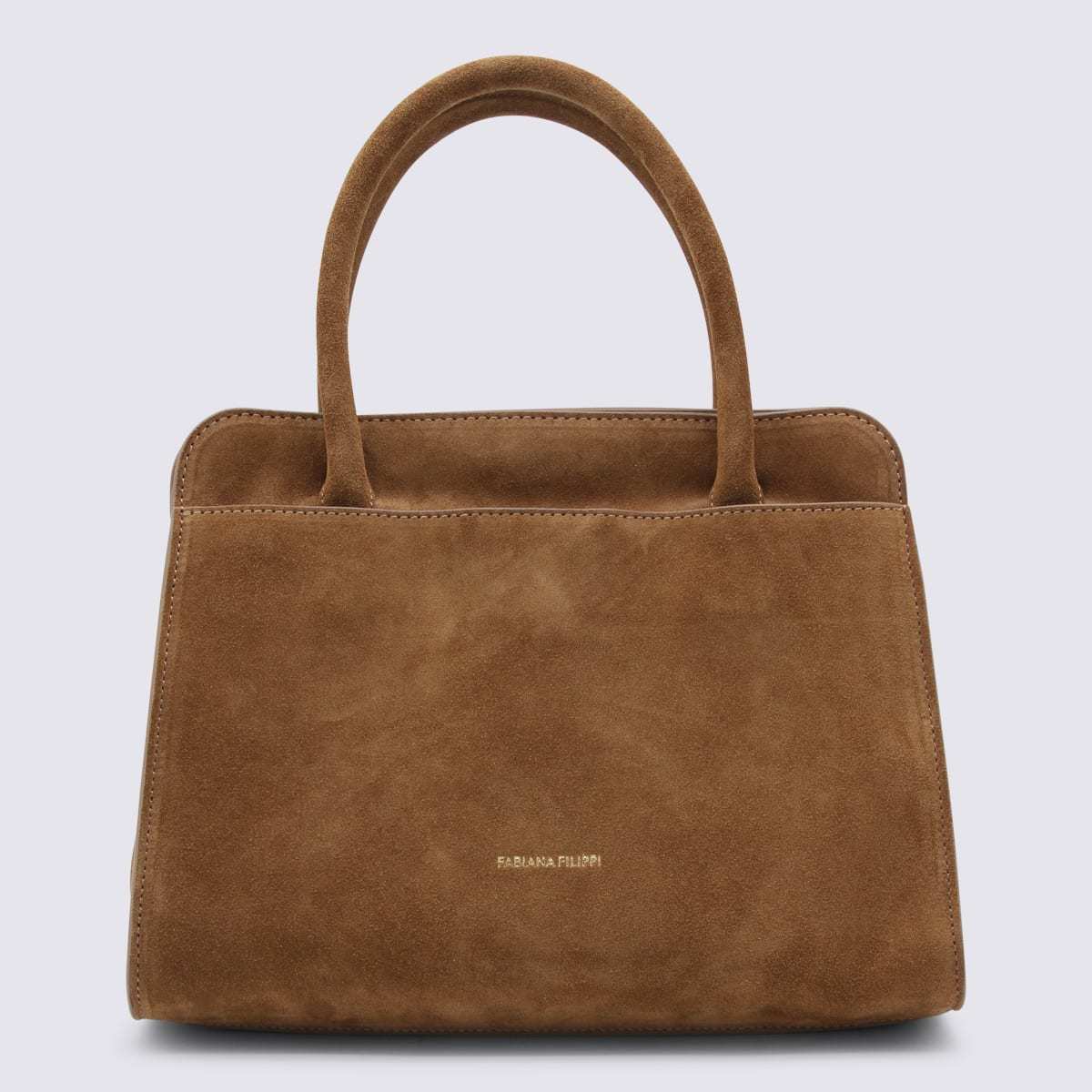 Fabiana Filippi Brown Suede Top Handle Bag - Brown - Image 3 of 4