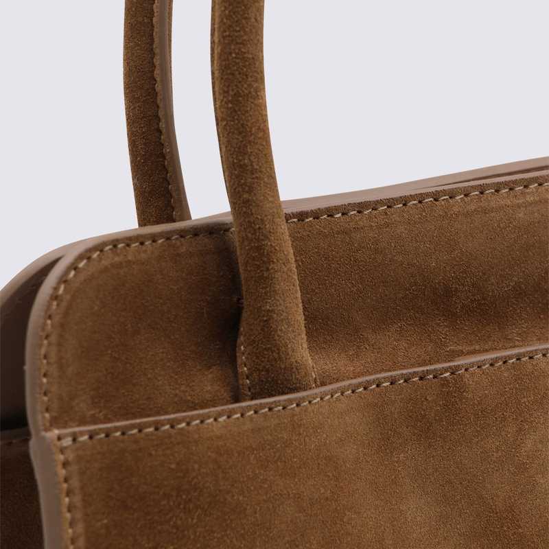 Fabiana Filippi Brown Suede Top Handle Bag - Brown