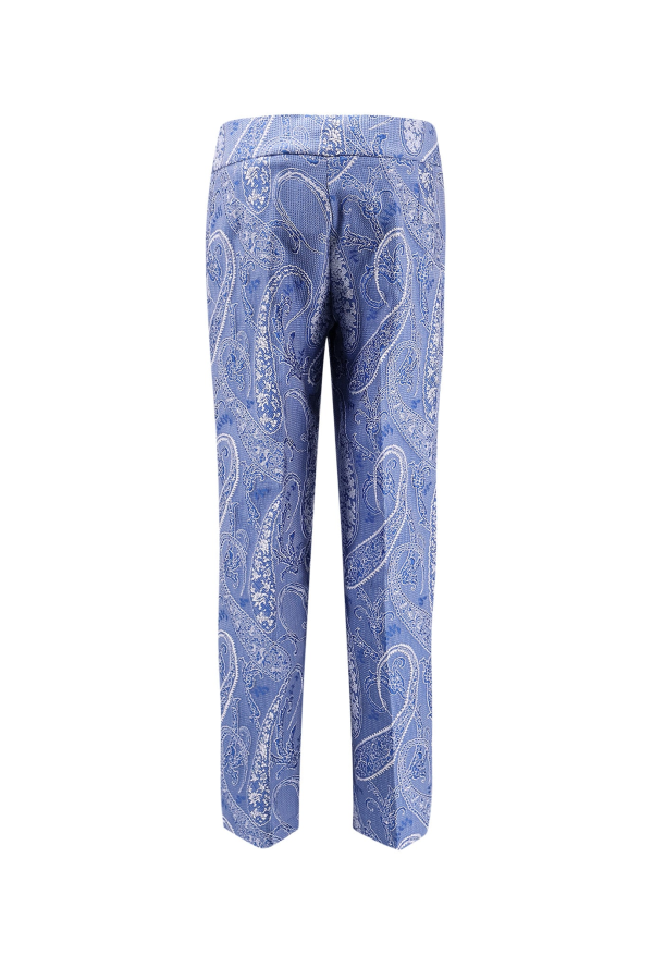 Etro Trousers With Iconic Print - Blue