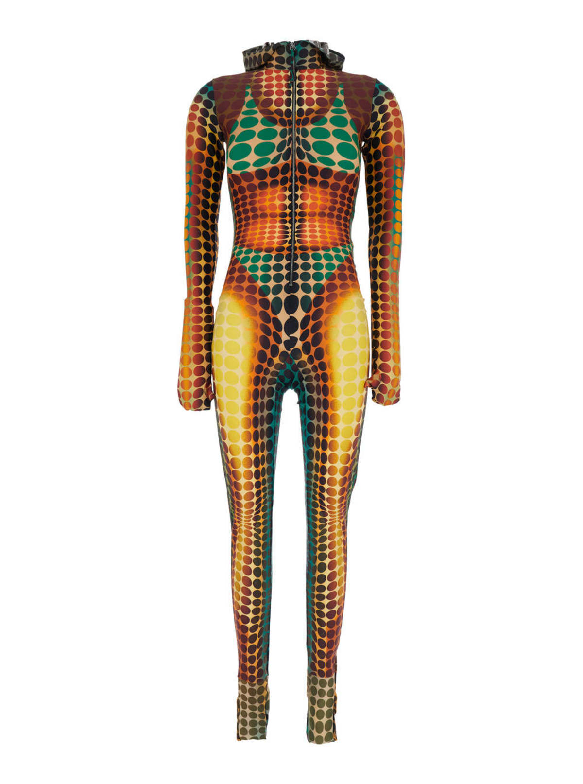 Jean Paul Gaultier One-Piece Jumpsuit With Hood and All-Over Print in Tech Fabric - Image 1 of 3