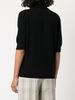 khaite Shrunken Cashmere Polo Shirt - Black - Thumbnail 2