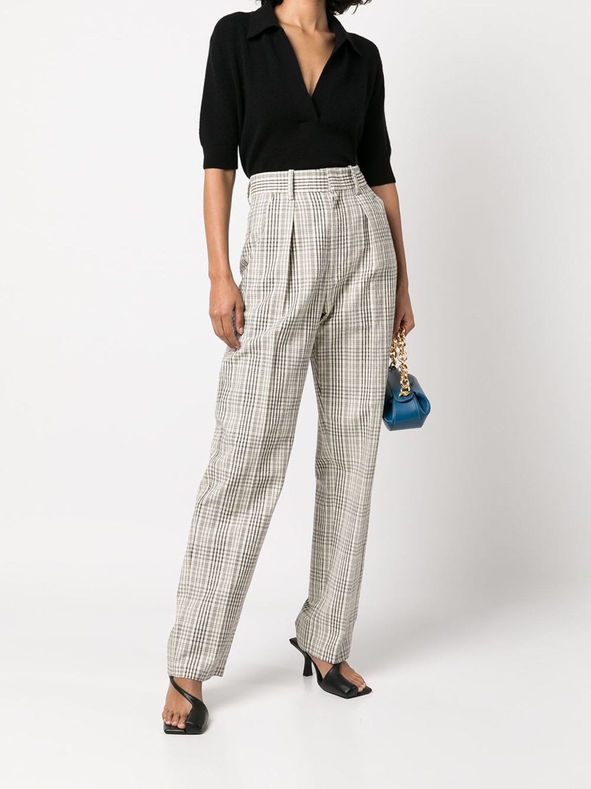 khaite Shrunken Cashmere Polo Shirt - Black - Image 3 of 5