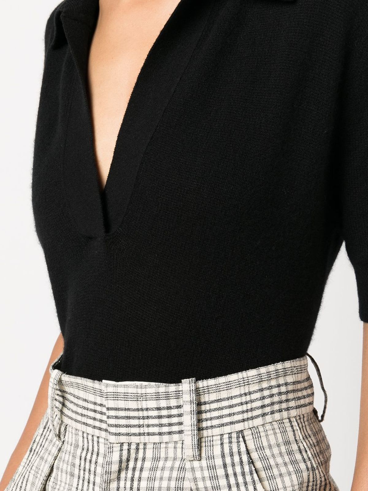 khaite Shrunken Cashmere Polo Shirt - Black - Image 5 of 5