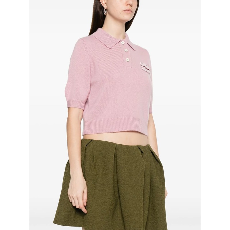Marni Sweater Polo Shirt - Pink