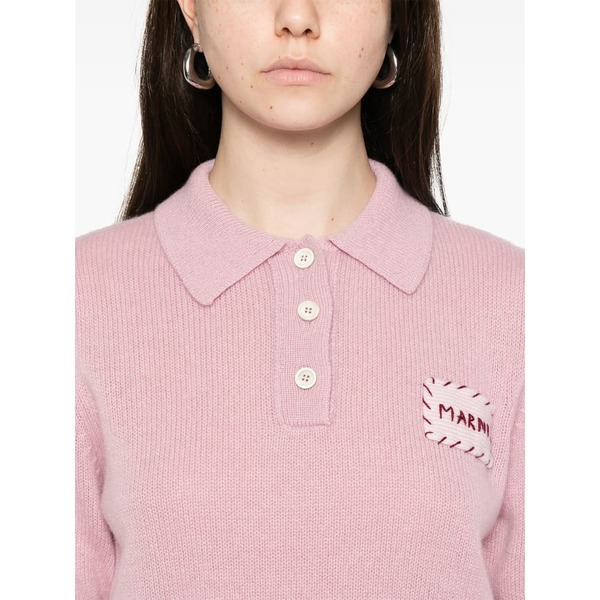 Marni Sweater Polo Shirt - Pink