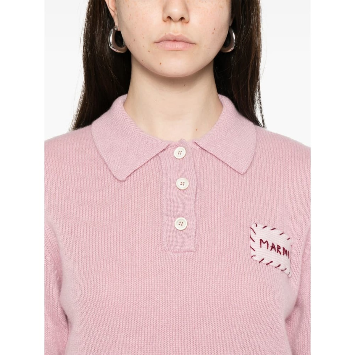 Marni Sweater Polo Shirt - Pink - Image 5 of 5