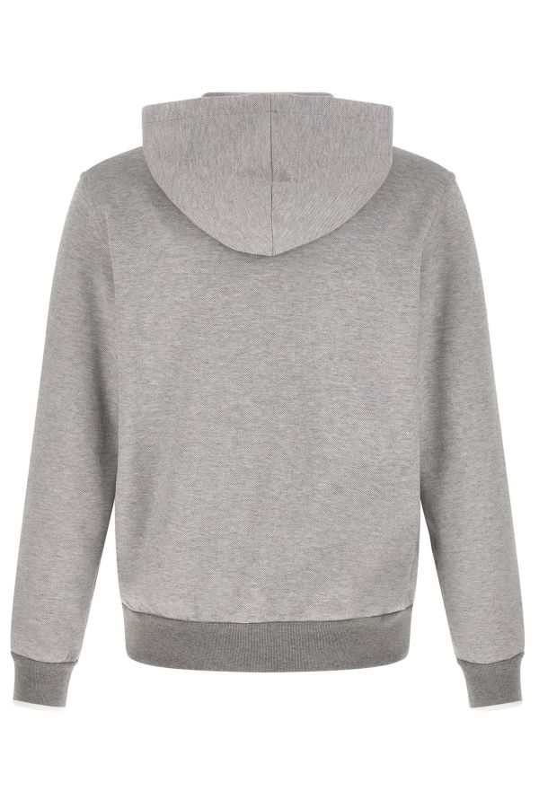 Brioni Piquet Cotton Hoodie - Gray