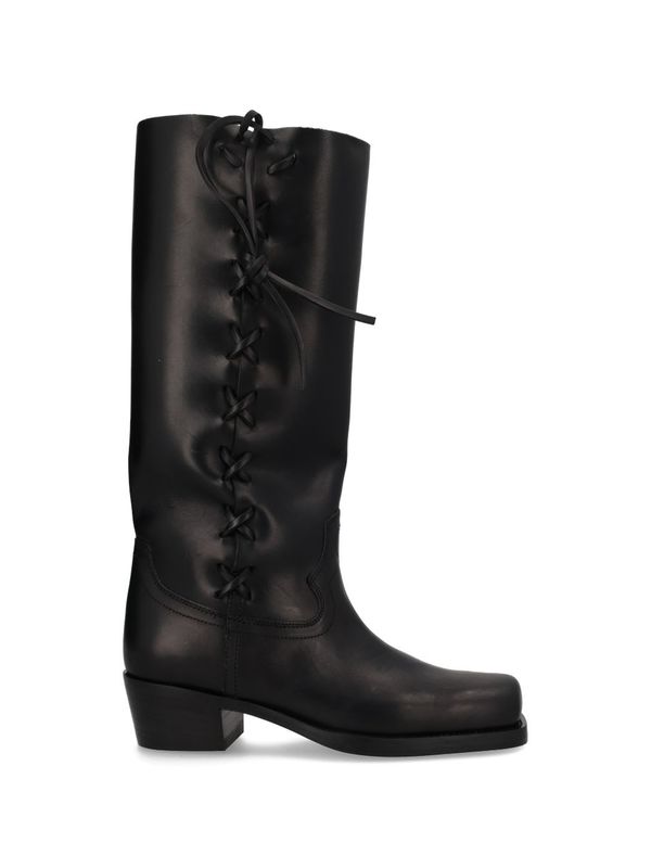 Paris Texas Roxanne Leather Boots - Black