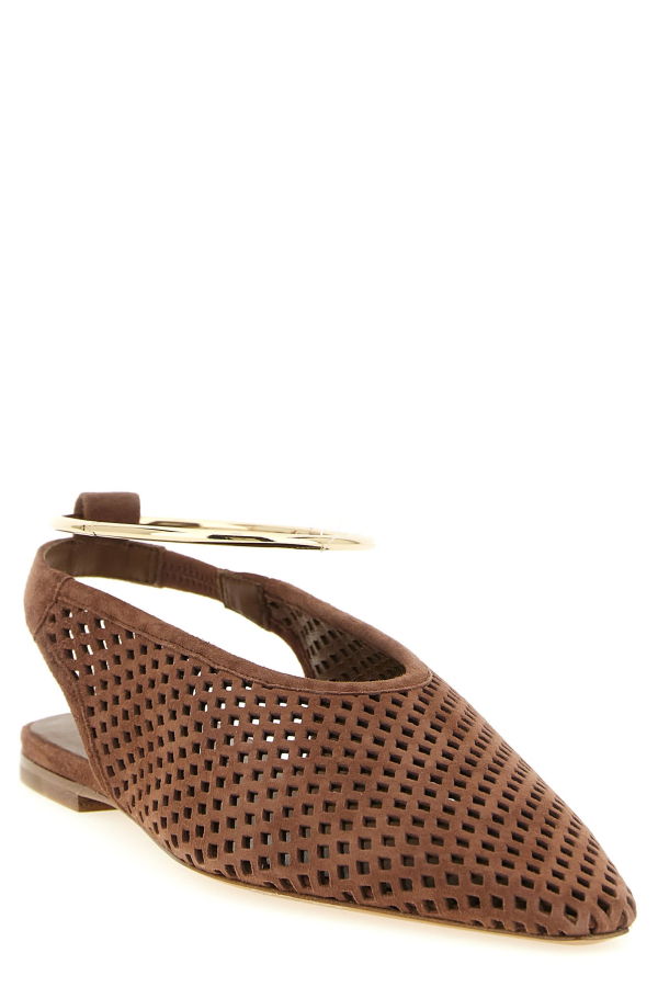 Jil Sander Sling Back Ballet Flats - Brown