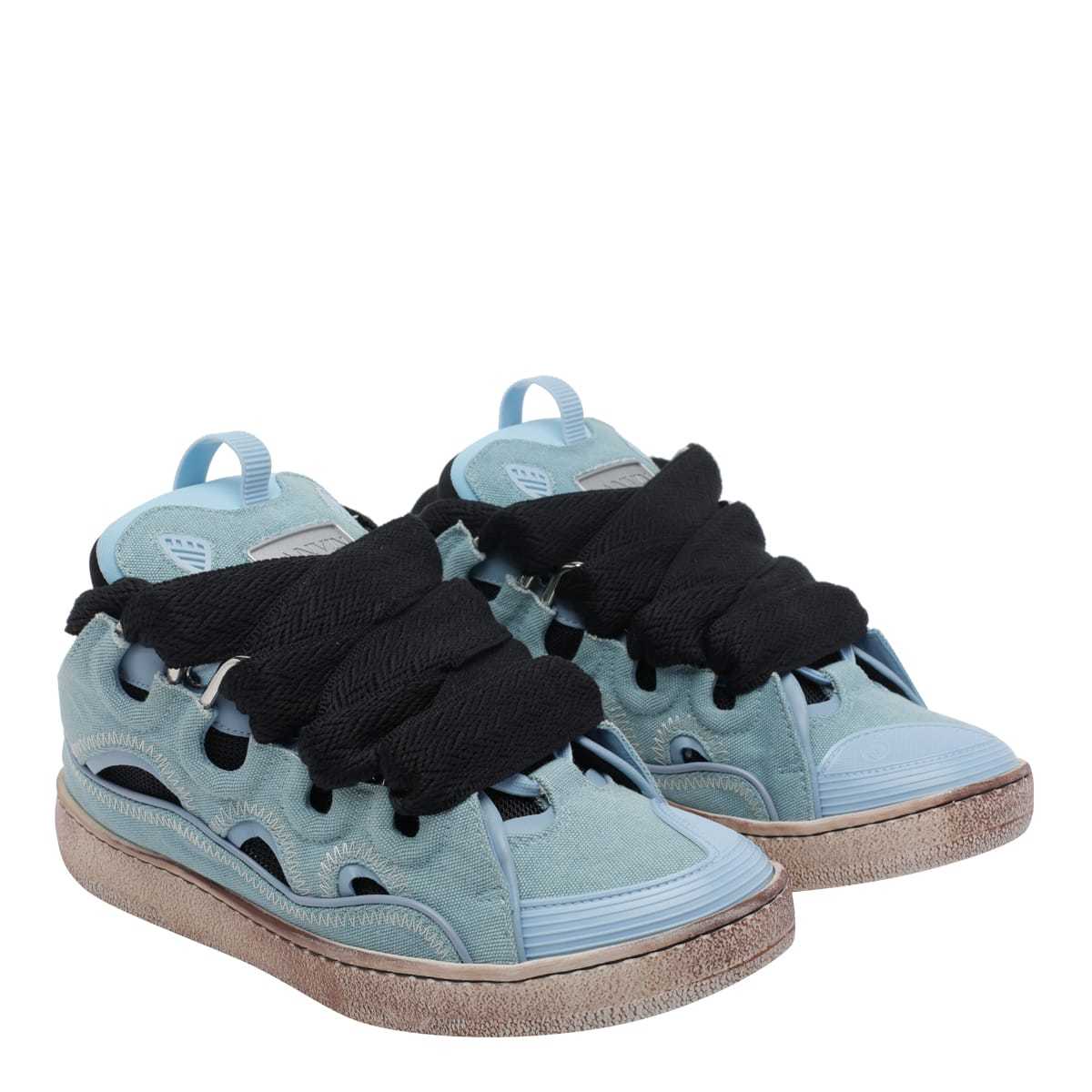 Lanvin Curb Sneakers - Blue - Image 2 of 4