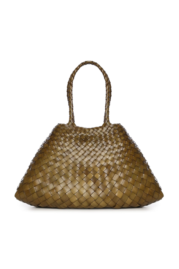 Dragon Diffusion Santa Croce Leather Shoulder Bag - Khaki