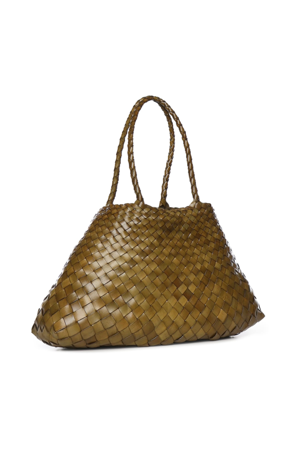 Dragon Diffusion Santa Croce Leather Shoulder Bag - Khaki