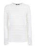 Fabiana Filippi Sequin Cotton Linen Boatneck Sweater, Organza Effect Stripe - White - Thumbnail 1