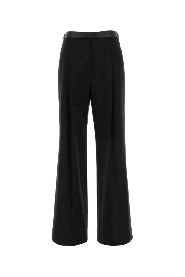 LOEWE Wool Wide-Leg Pant - Black