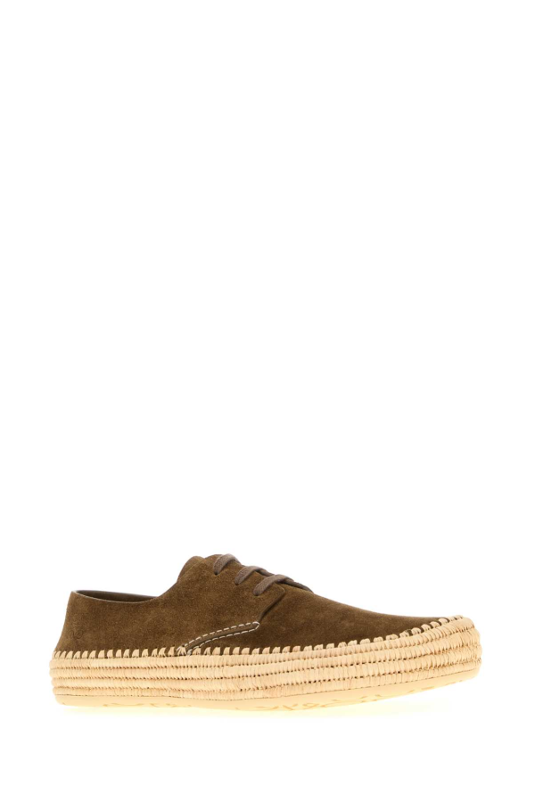 LOEWE Suede Rio Lace-Up Shoes - Taupe