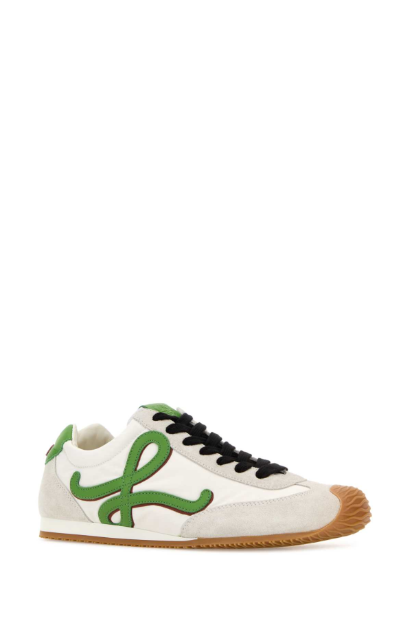 LOEWE Two-Tone Canvas and Suede Ballet Runner 2.0 Sneakers