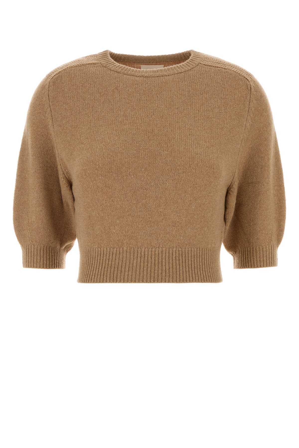 khaite Wool Blend Lorelai Sweater - Camel - Image 1 of 2