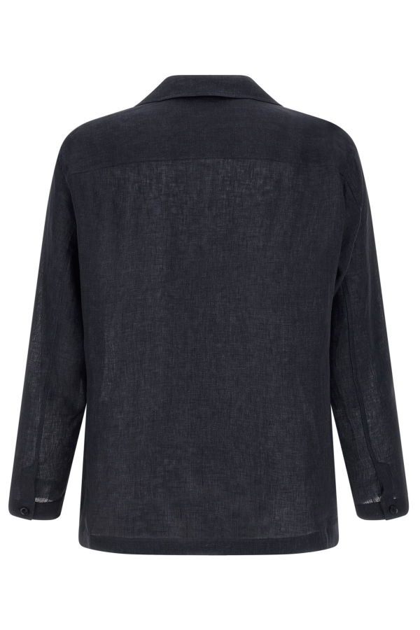 Brioni Blazer-Inspired Linen Shirt - Blue