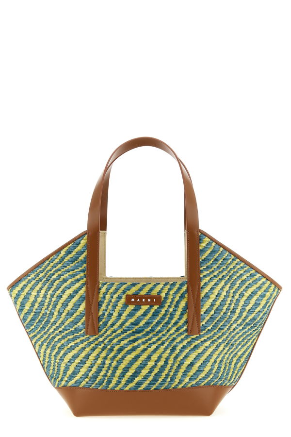 Marni Waves Piccola Shopping Bag - Green