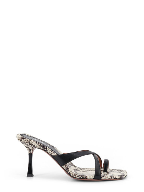 Paris Texas Lorena Leather Sandals - Python Black