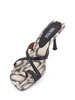 Paris Texas Lorena Leather Sandals - Python Black - Thumbnail 4