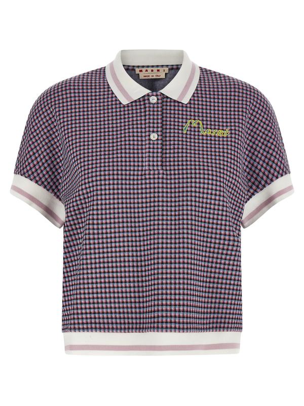 Marni Check Patterned Polo Shirt - Multicolor