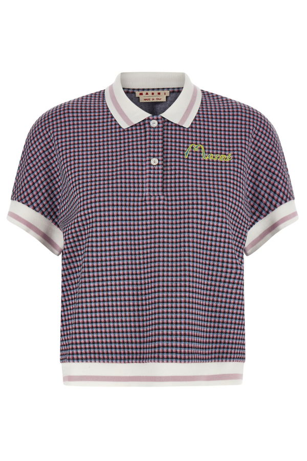 Marni Check Patterned Polo Shirt - Multicolor