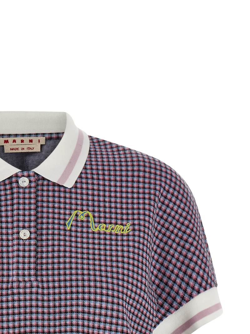 Marni Check Patterned Polo Shirt - Multicolor