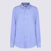 Celine Cotton Shirt - Bleu Stripe - Thumbnail 1