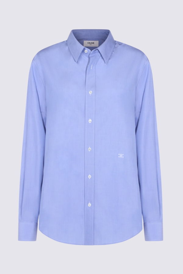 Celine Cotton Shirt - Bleu Stripe