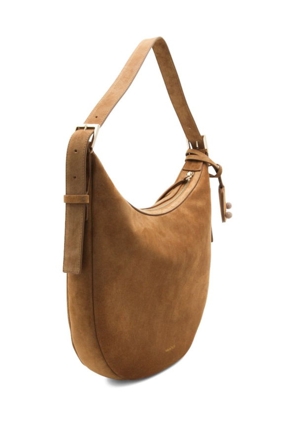 Fabiana Filippi Suede Leather Hobo Shoulder Bag - Brown