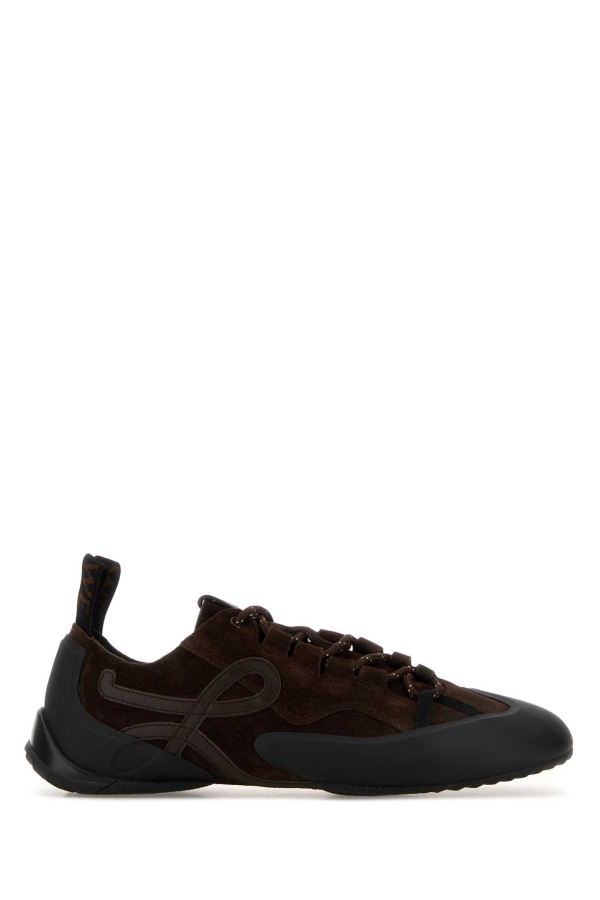 LOEWE Suede Grip Sneakers - Dark Brown