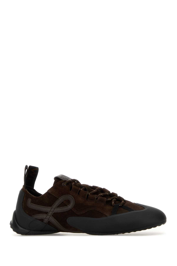 LOEWE Suede Grip Sneakers - Dark Brown