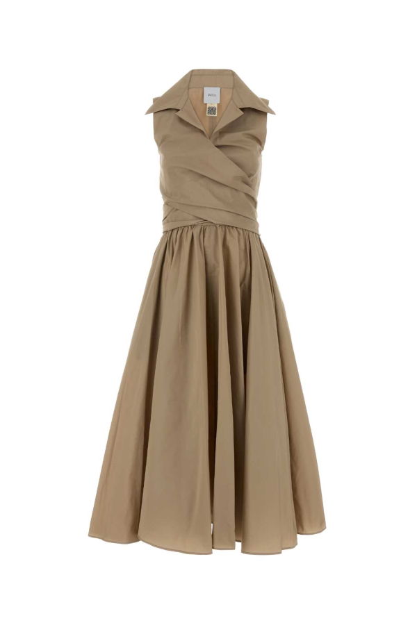 Patou Cappuccino Faille Dress - Dune