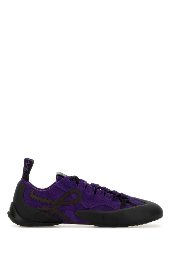 LOEWE Suede Grip Sneakers - Purple/Brown