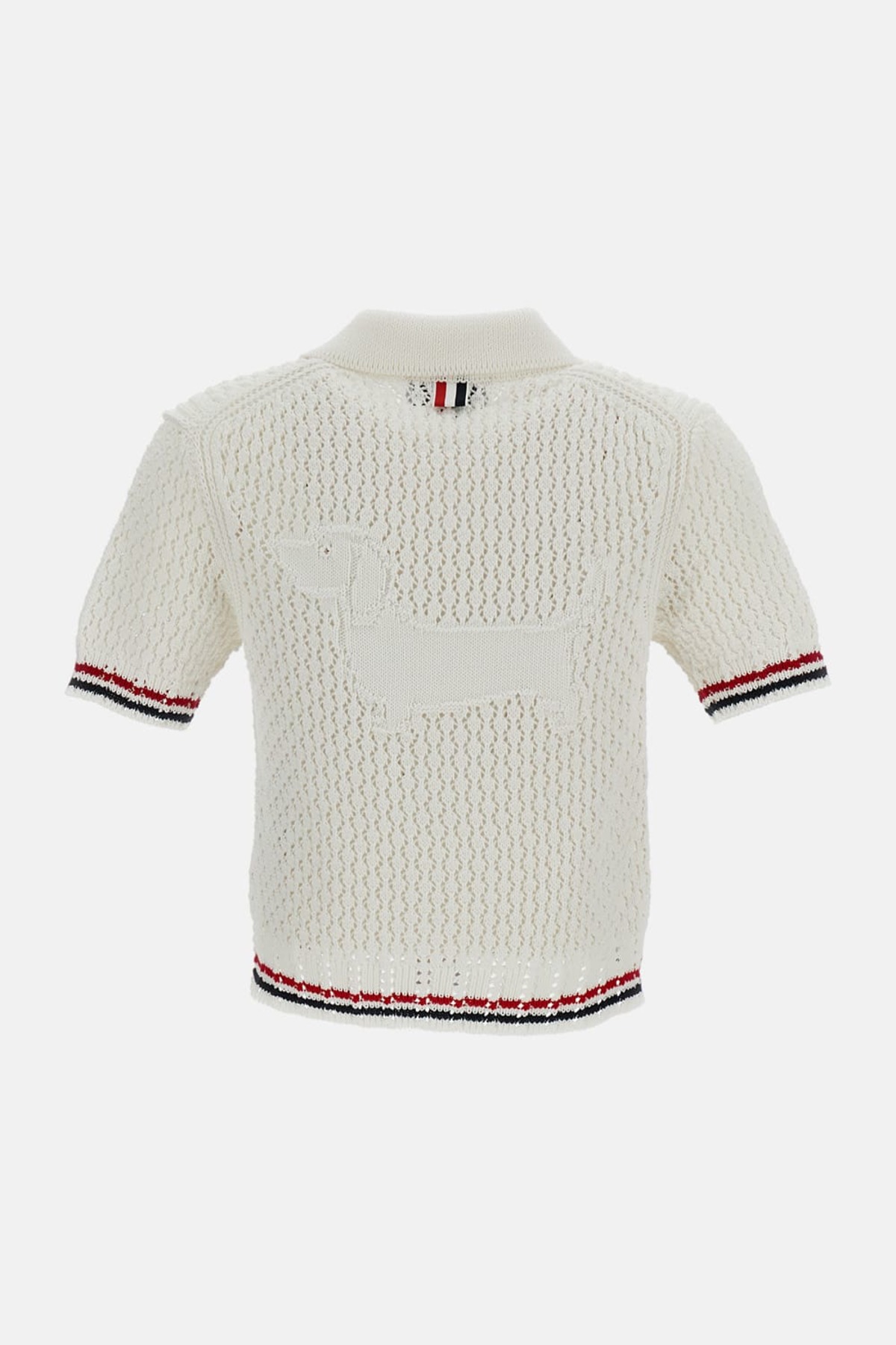 Thom Browne Short-Sleeve Cardigan - White - Image 1 of 3