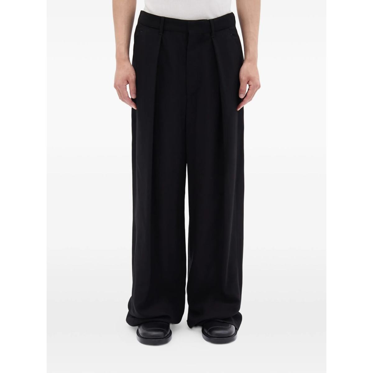 Ann Demeulemeester Pleated Pants - Black - Image 1 of 4