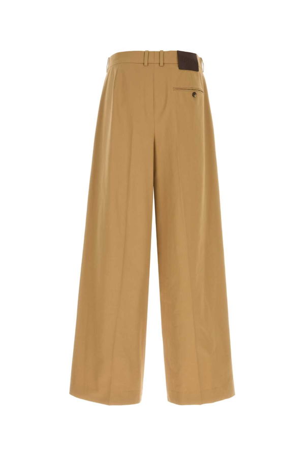 LOEWE Camel Cotton Wide-Leg Pant - Almond