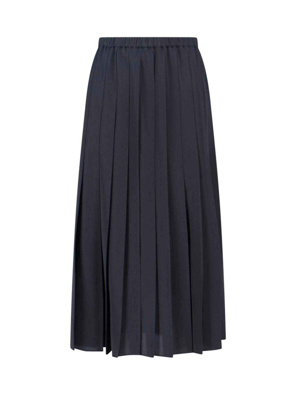 JUNYA WATANABE Pleated Maxi Skirt - Black - Image 1 of 5