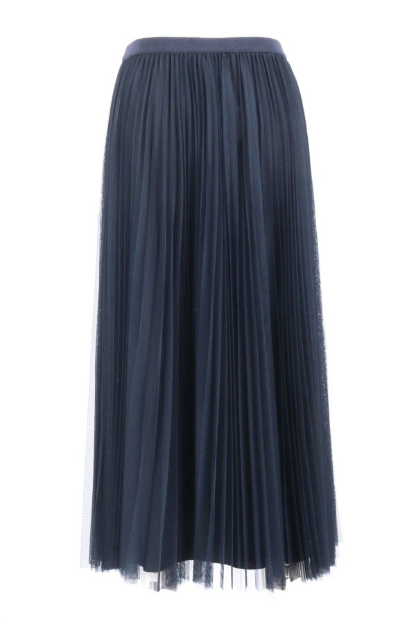 Fabiana Filippi Pleated Tulle Wide Skirt - Blue