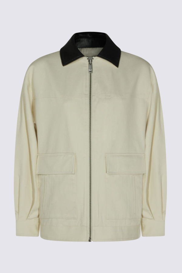 Anine Bing Cream Cotton Casual Jacket - White