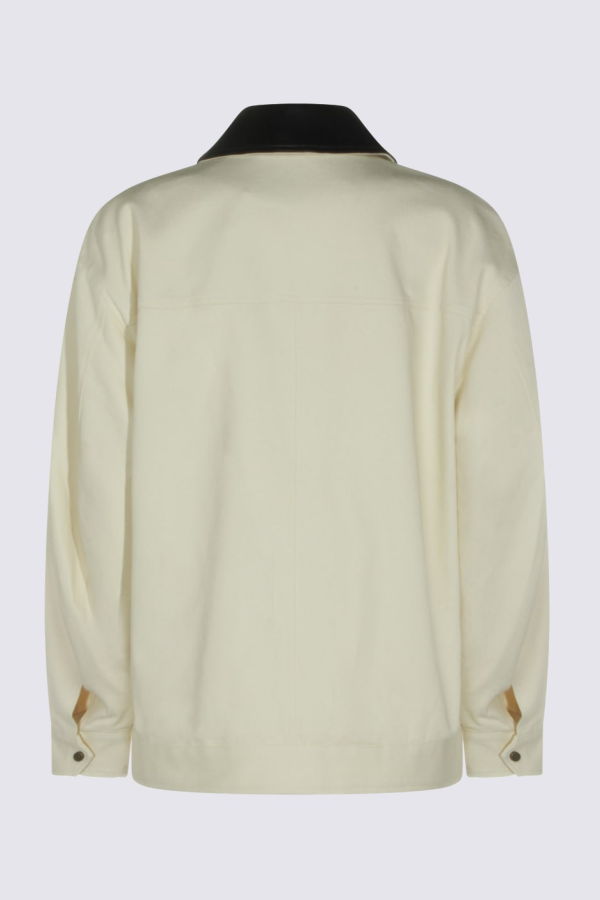 Anine Bing Cream Cotton Casual Jacket - White