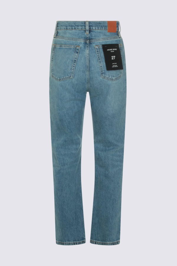 Anine Bing Cotton Denim Jeans - Blue