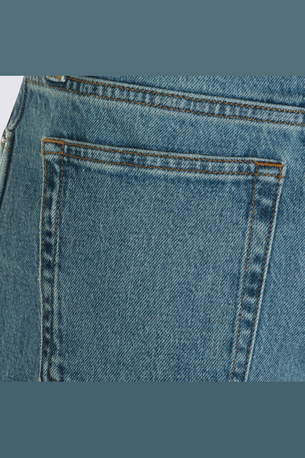 Anine Bing Cotton Denim Jeans - Blue