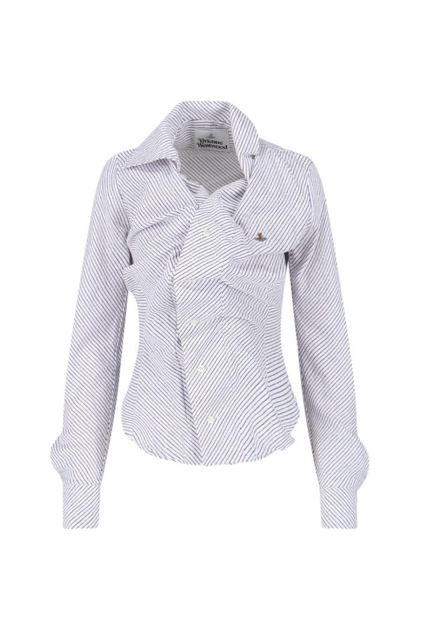 Vivienne Westwood Striped Shirt Drunken - Blue