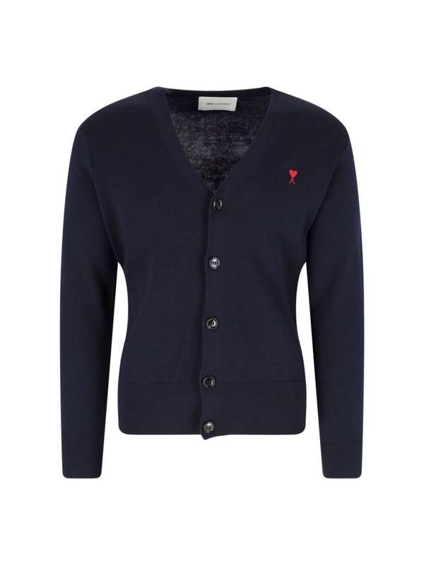 Ami Alexandre Mattiussi Ami De C Ur Cardigan - Blue Ami Alexandre Mattiussi Ami De C Ur Cardigan - Blue